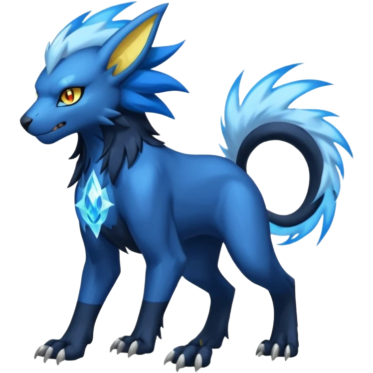 Luxray-Manectric-Absol-fusion, full body emoji