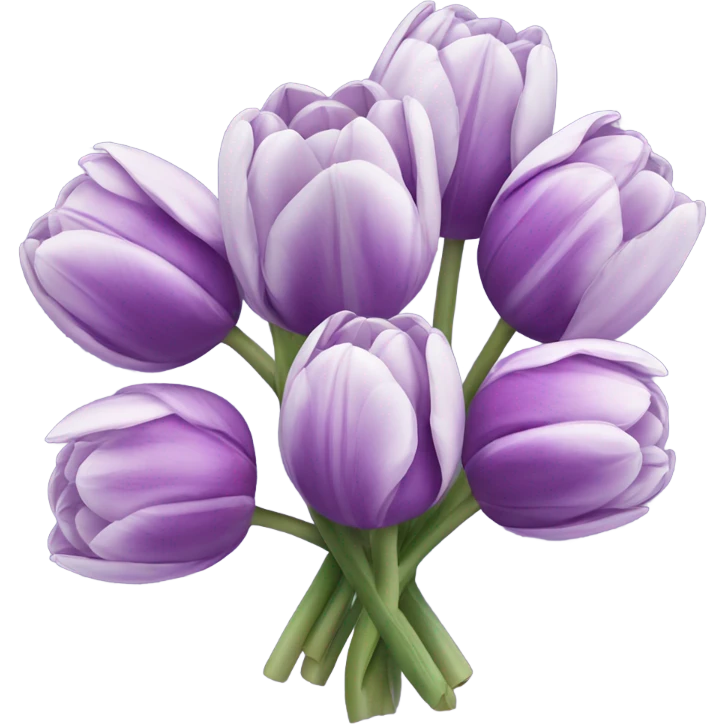 pastel purple tulip bouquet emoji