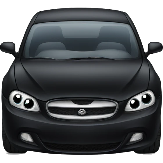 Black car with eyes emoji