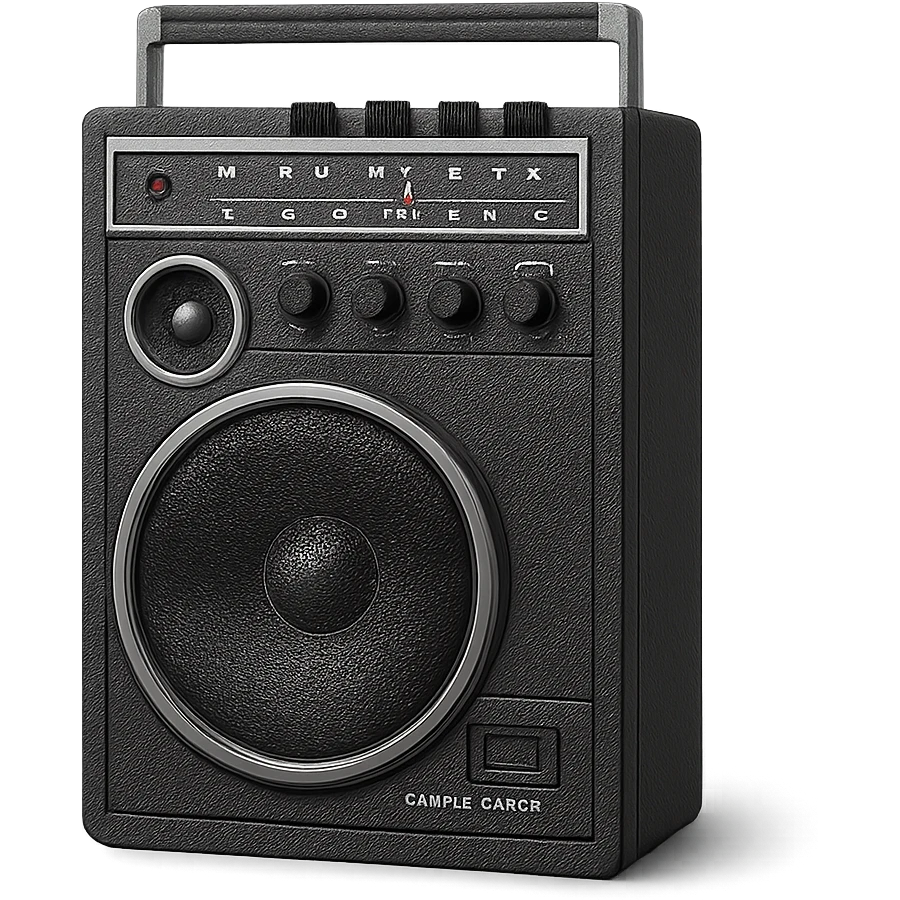 A boombox column emoji