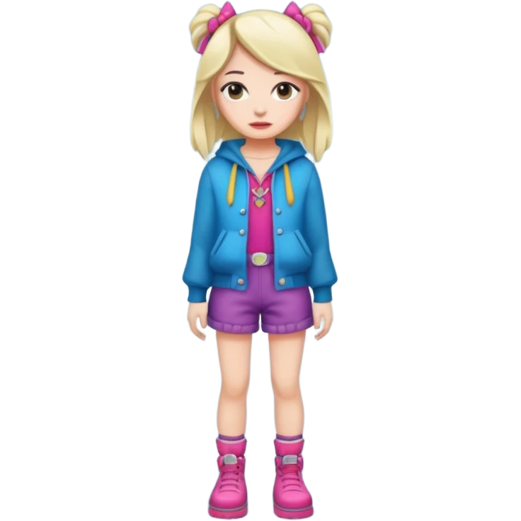 girl emoji , style , ugly outfit, full body emoji