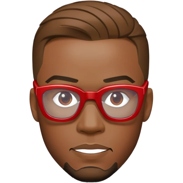 sam wilson, red frame white glasses from  from captain america: civil war emoji