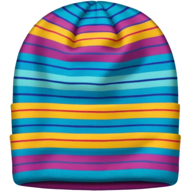 horizontal striped beanie emoji