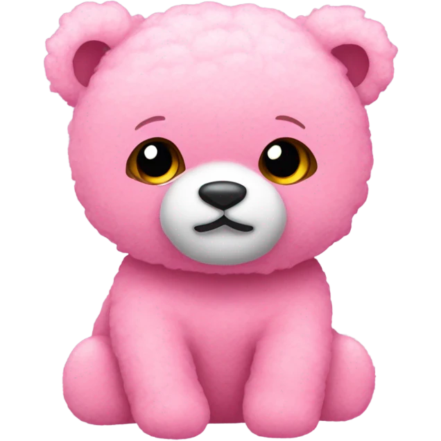 Osito de peluche rosa fuerte  emoji