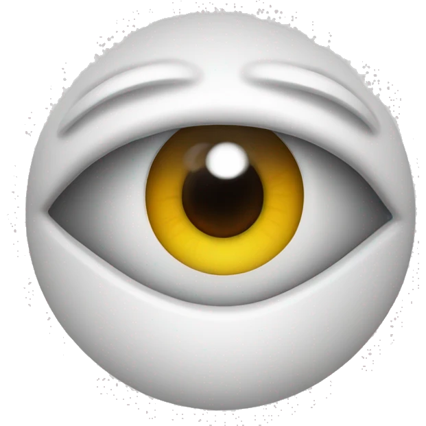 one-eyed figure on white background emoji