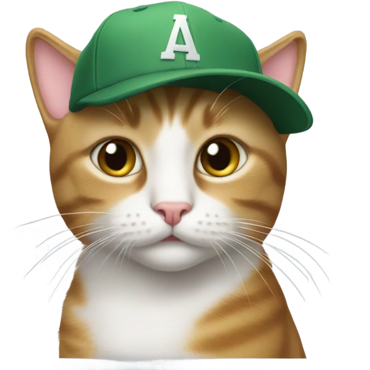 Cat with ball cap emoji