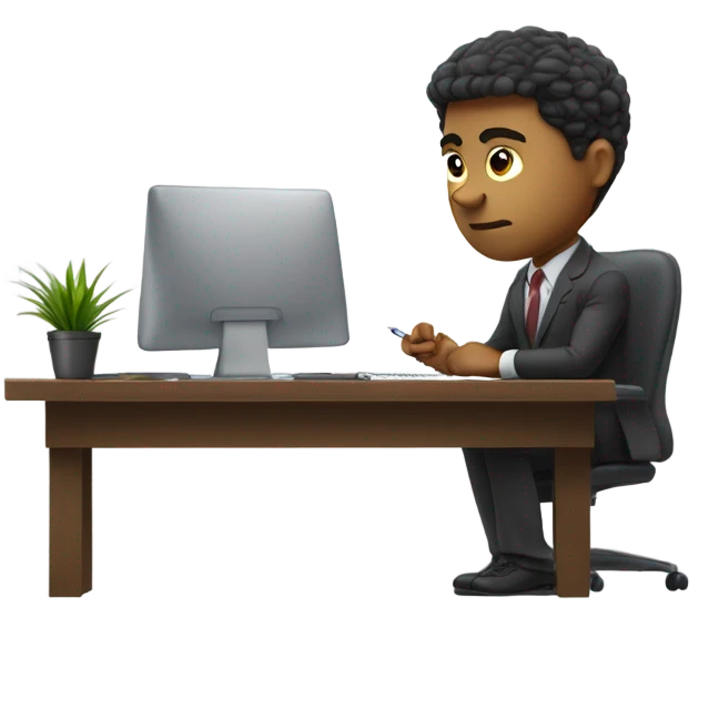 attention office worker emoji