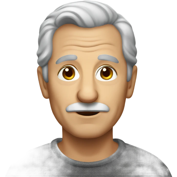 old italian man, grey hair, no facial hair. emoji