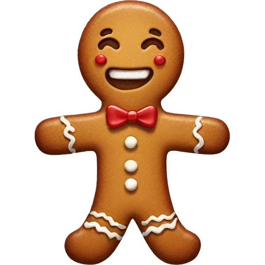 Gingerbread man emoji