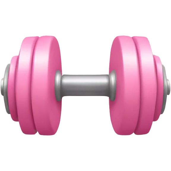 Light Pink dumbell  emoji