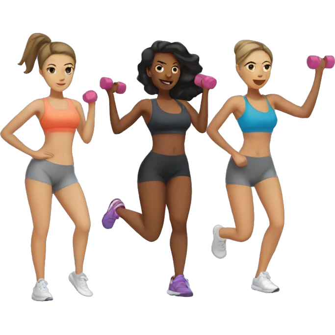 Workout with girlfriends emoji