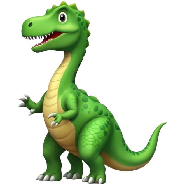 A dinosaur waving with his butt emoji