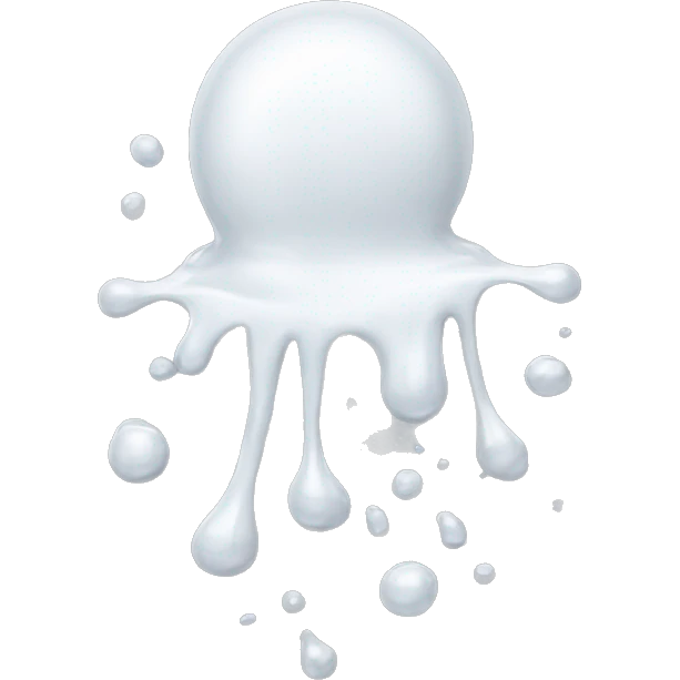 White liquid spill emoji