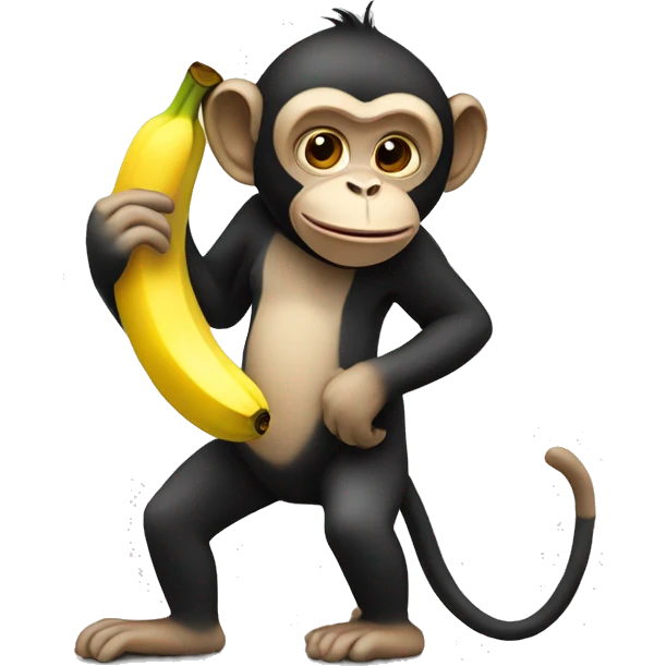 monkey eating a banana emoji