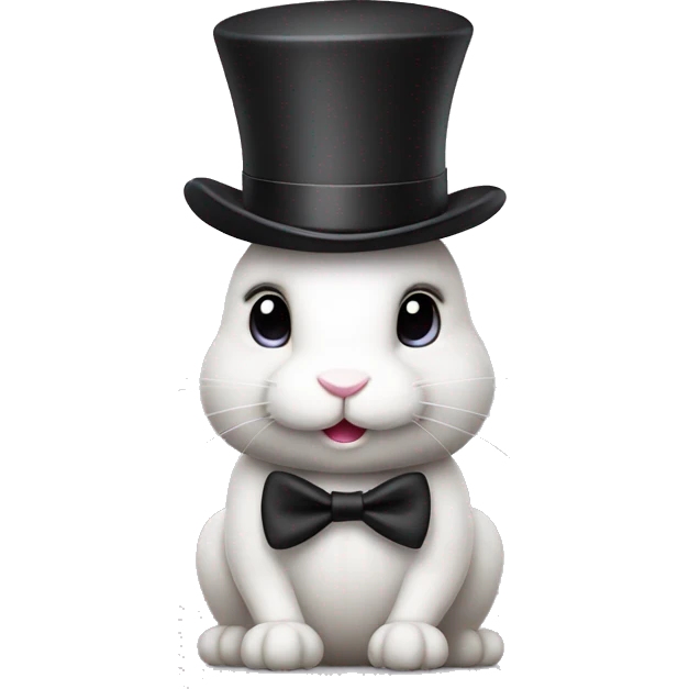 bunny with top hat emoji