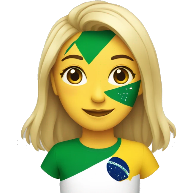 Bandeira do brasil em um coracao com faixa branca  emoji