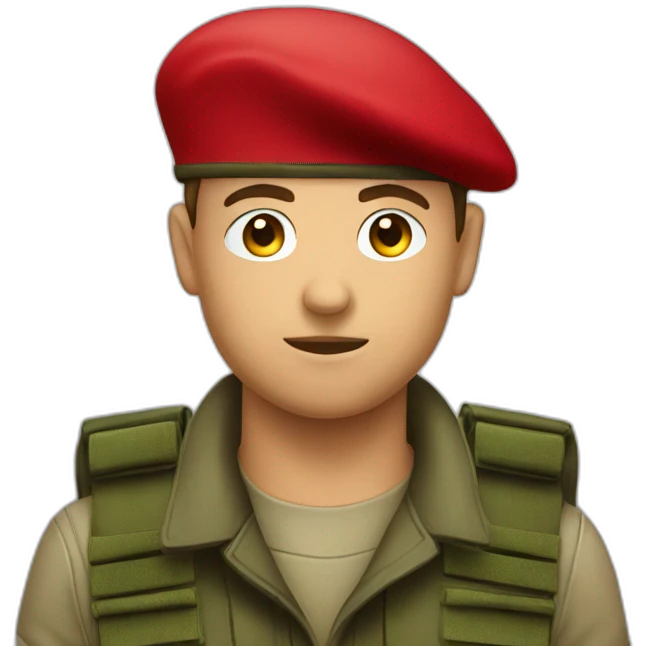 red beret paratrooper sign head emojis emoji