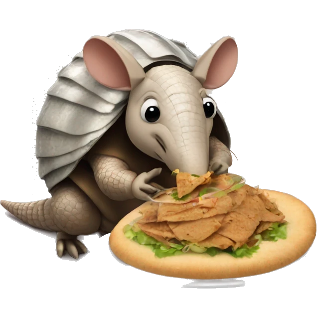 Armadillo eating gyro emoji