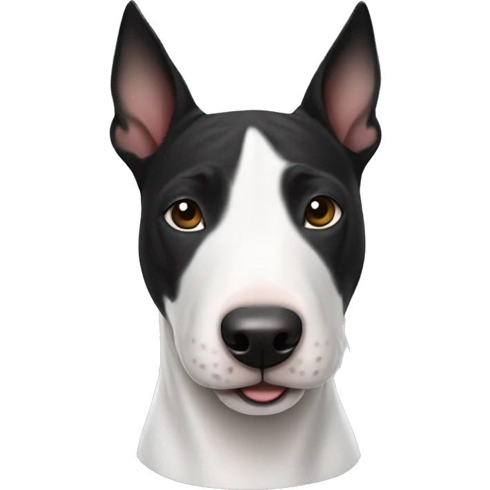 black and white bull terrier emoji