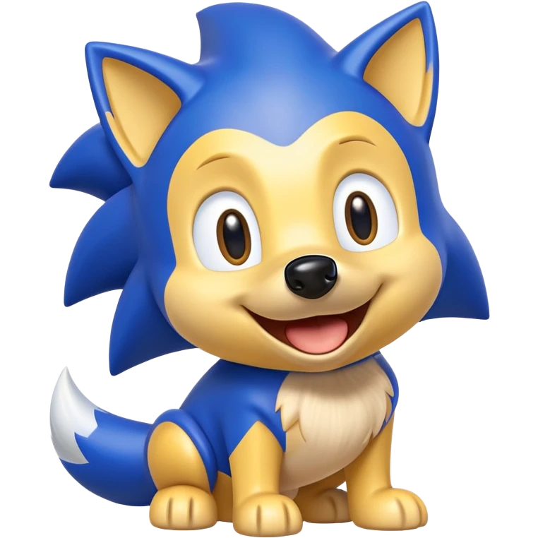 super dog with Sonic the Hedgehog emoji
