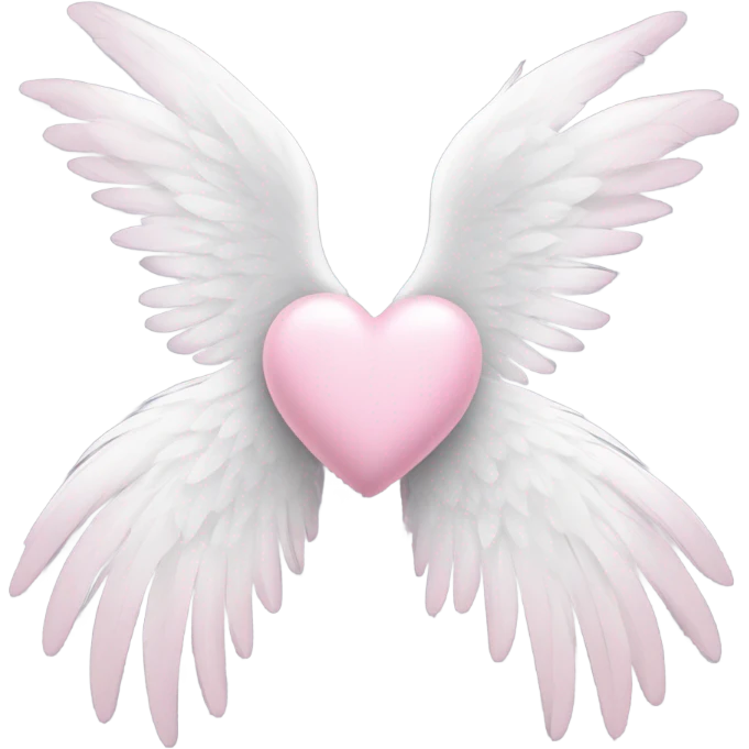 pastel pink heart with white wings emoji