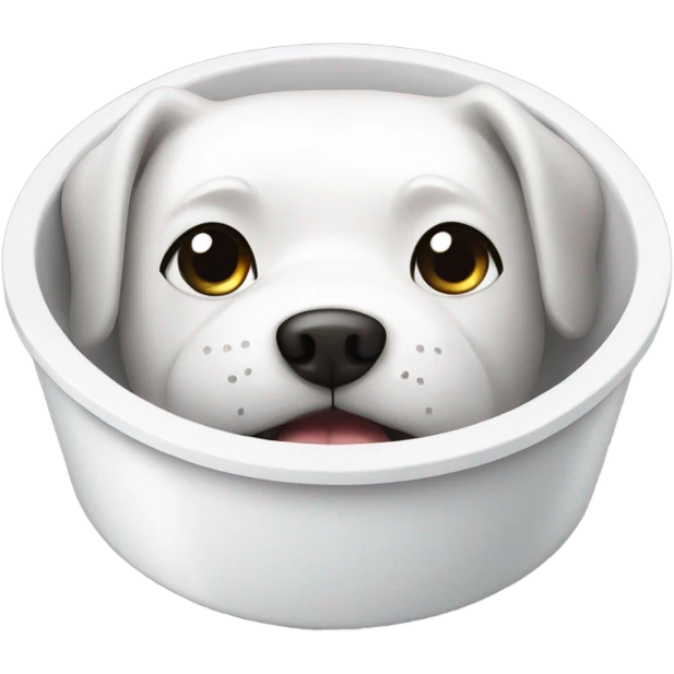 Dog white food bowl  emoji