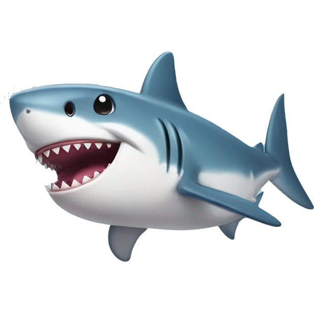 cute shark with a bow  emoji