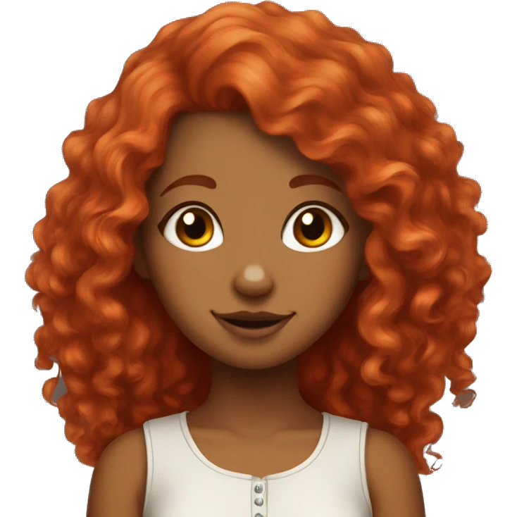 fox girl with red curly hair emoji