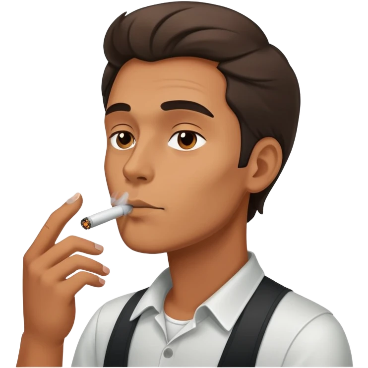 Man smoking vape and blowing smoke  emoji