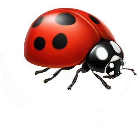 ladybug eating apple emoji