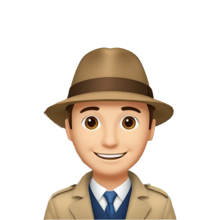 Homme. Créole réunionnais avec chapeau tour effeil emoji