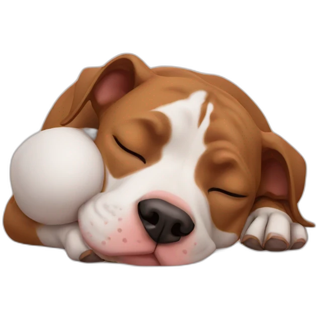 Sleeping pitbull emoji