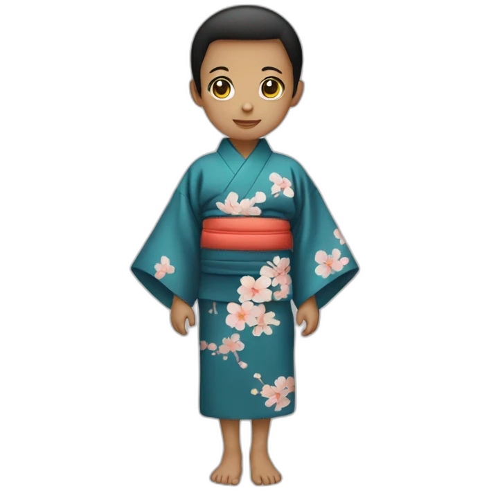 kids with kimono emoji