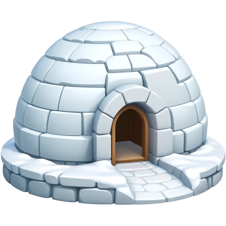 Igloo with curved entrance emoji