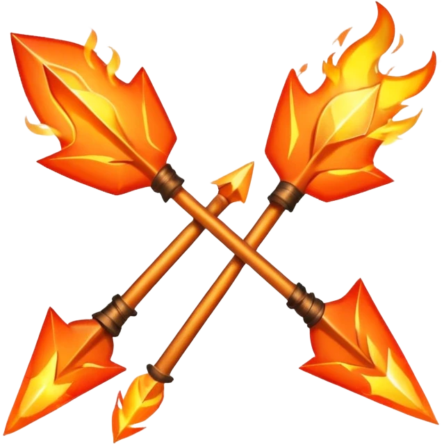 arco de flechas de fuego parecido al de los juegos del hambre emoji