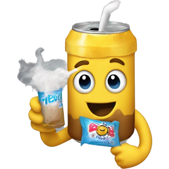 poot lavato sipping juice box with smoke coming out emoji