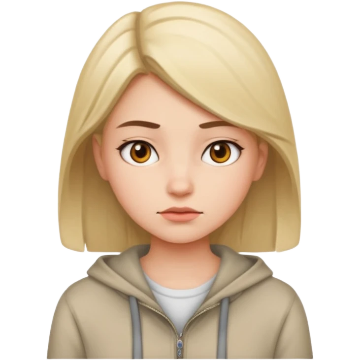 fake costumer loyalty, girl that doesn't care, she is like whatever emoji