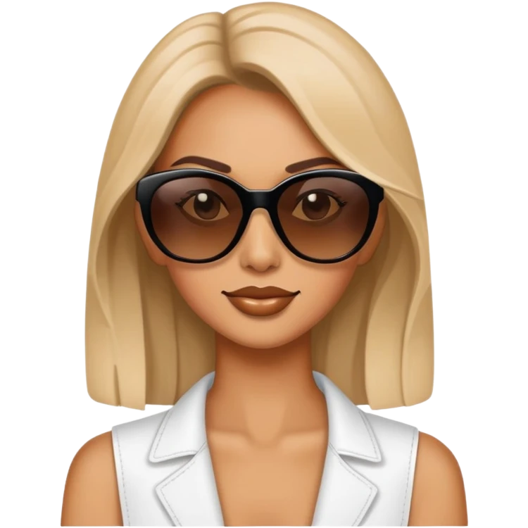Woman with stylish sunglasses emoji