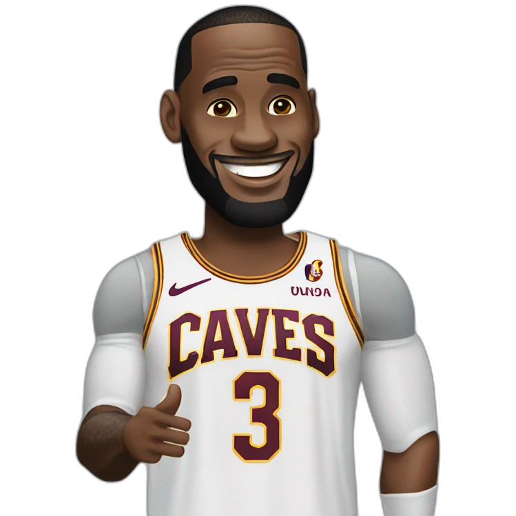LeBron James waving emoji