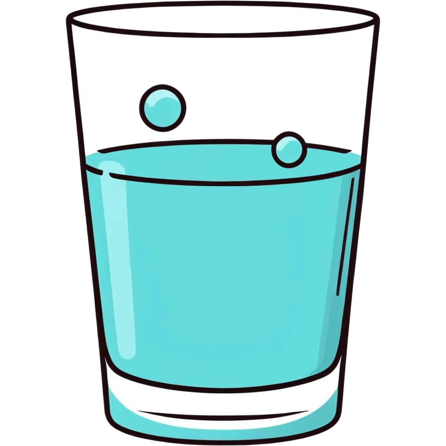 Glass of water emoji