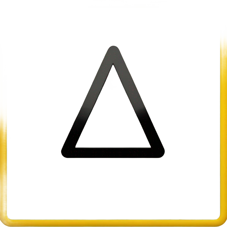 alert road sign tirangular shape, with yellow background and clear black color exclamation mark at center emoji