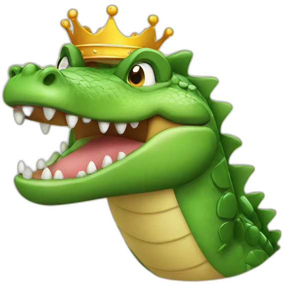 crocodile with crown emoji