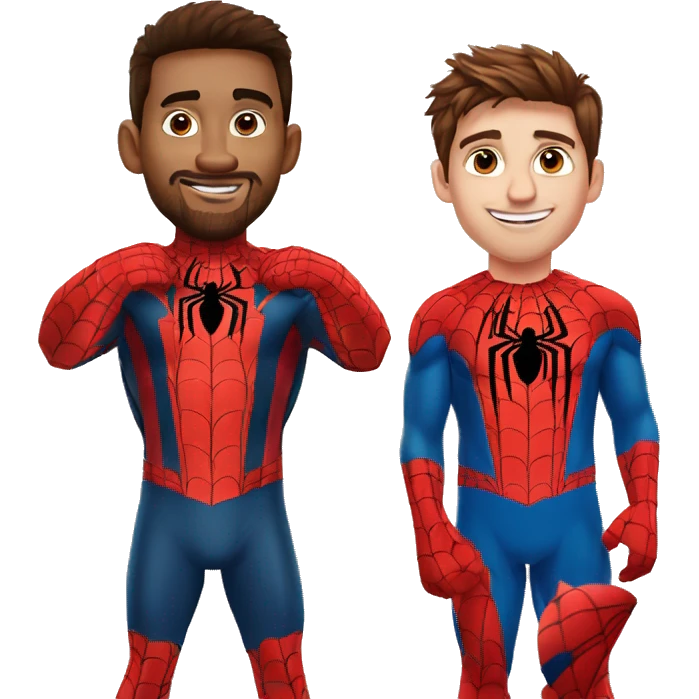 Spider man y messi emoji