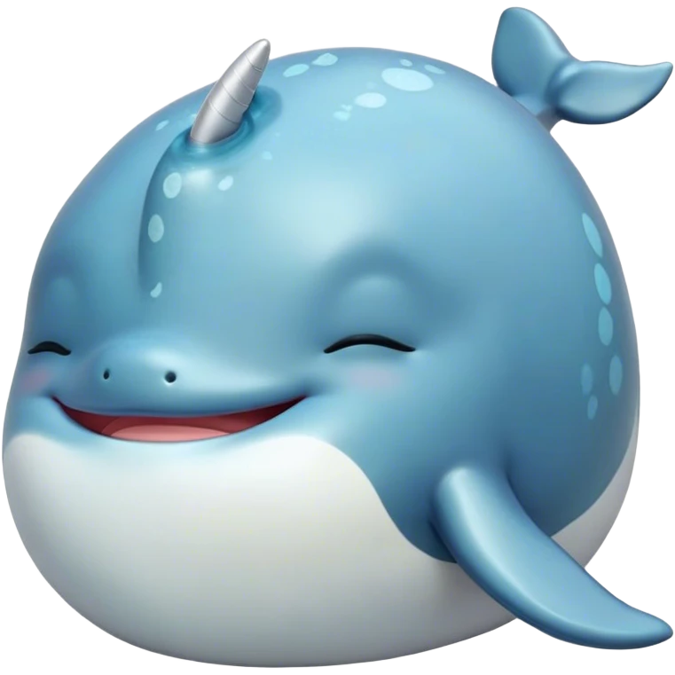 Meme-Worthy cute Sleeping Narwhal Portrait Emoji, Head resting peacefully with a contented smile, showcasing a luxuriously smooth form with a gentle tusk accent, eyes closed in a serene slumber, Simplified yet hilariously adorable features, highly detailed, glowing with a soft, drowsy glow, high shine, relaxed and utterly lovable, stylized with an air of playful laziness, bright and heartwarming, soft glowing outline, capturing the essence of a comically sleepy sea unicorn that feels destined to become the next viral sensation of adorable rest! emoji