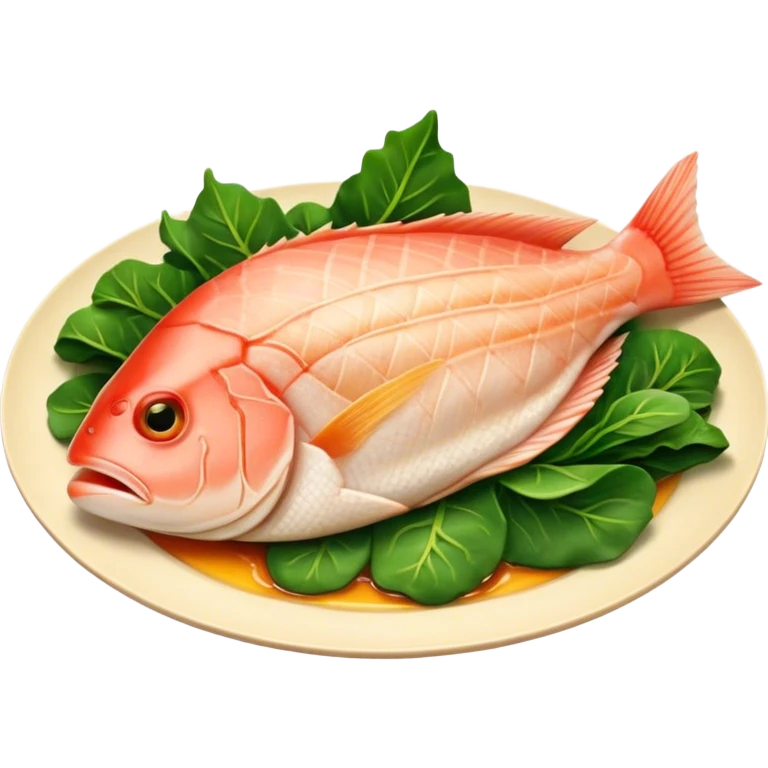 Cinematic fresh snapper fillet, pan-seared to golden perfection, soft and flaky texture, resting on a bed of sautéed greens, warm glowing background, refined and elegant. emoji