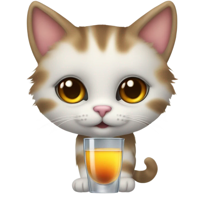 Cat drinking alkohol  emoji