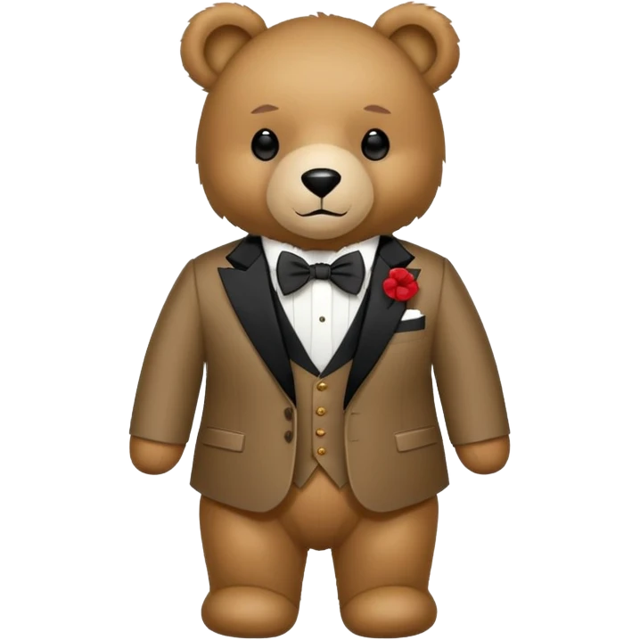 Ralph Lauren Polo Bear teddy bear wearing a suit and bowtie emoji