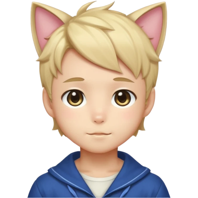 Shiny Blushing Cute Kawaii Handsome Shoujo Anime Catboy Trending Style Cottagecore  emoji