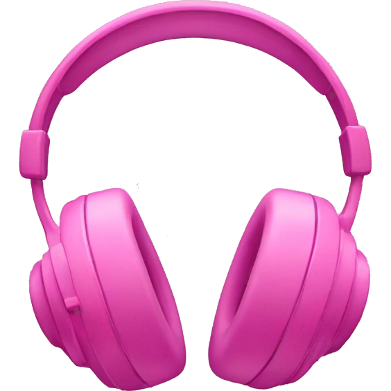 Pink headphones  emoji