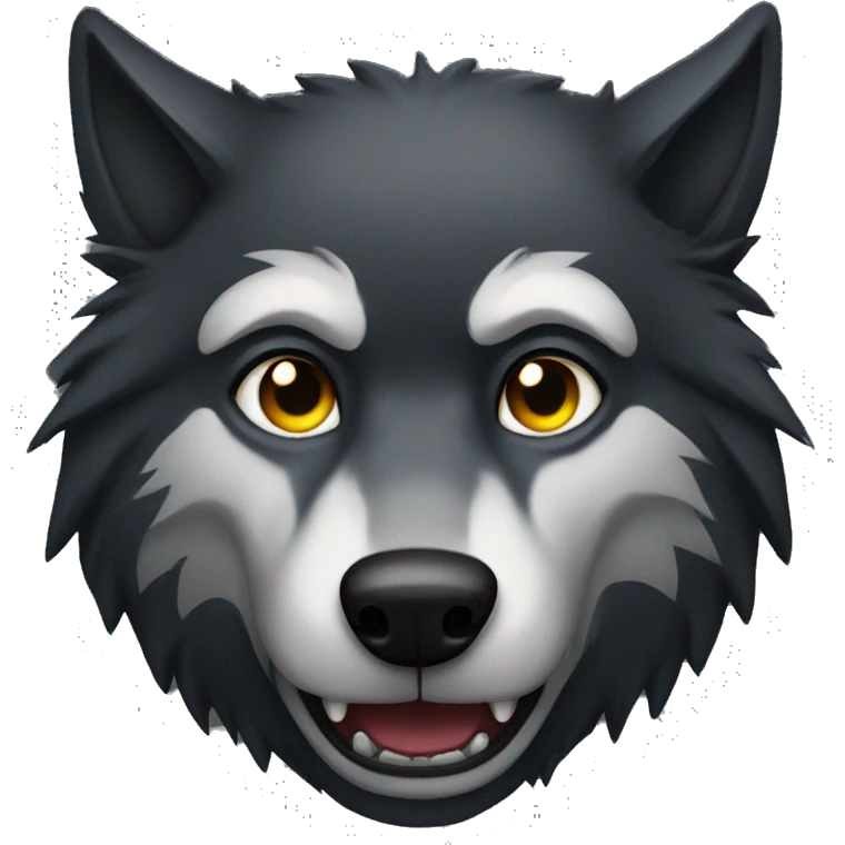 Dark wolf emoji